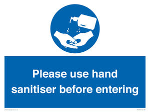 Please use hand sanitiser